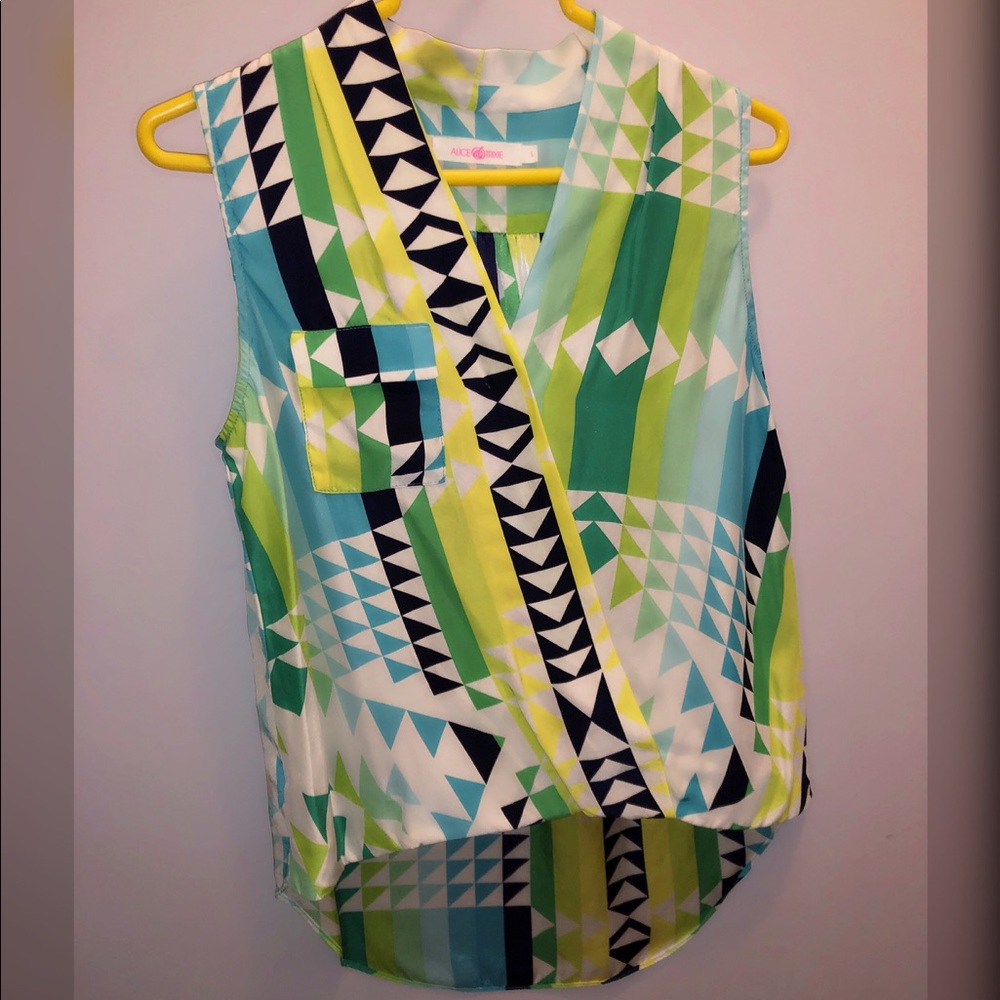 Alice & Trixie Multi Color Sleeveless Silk Top
